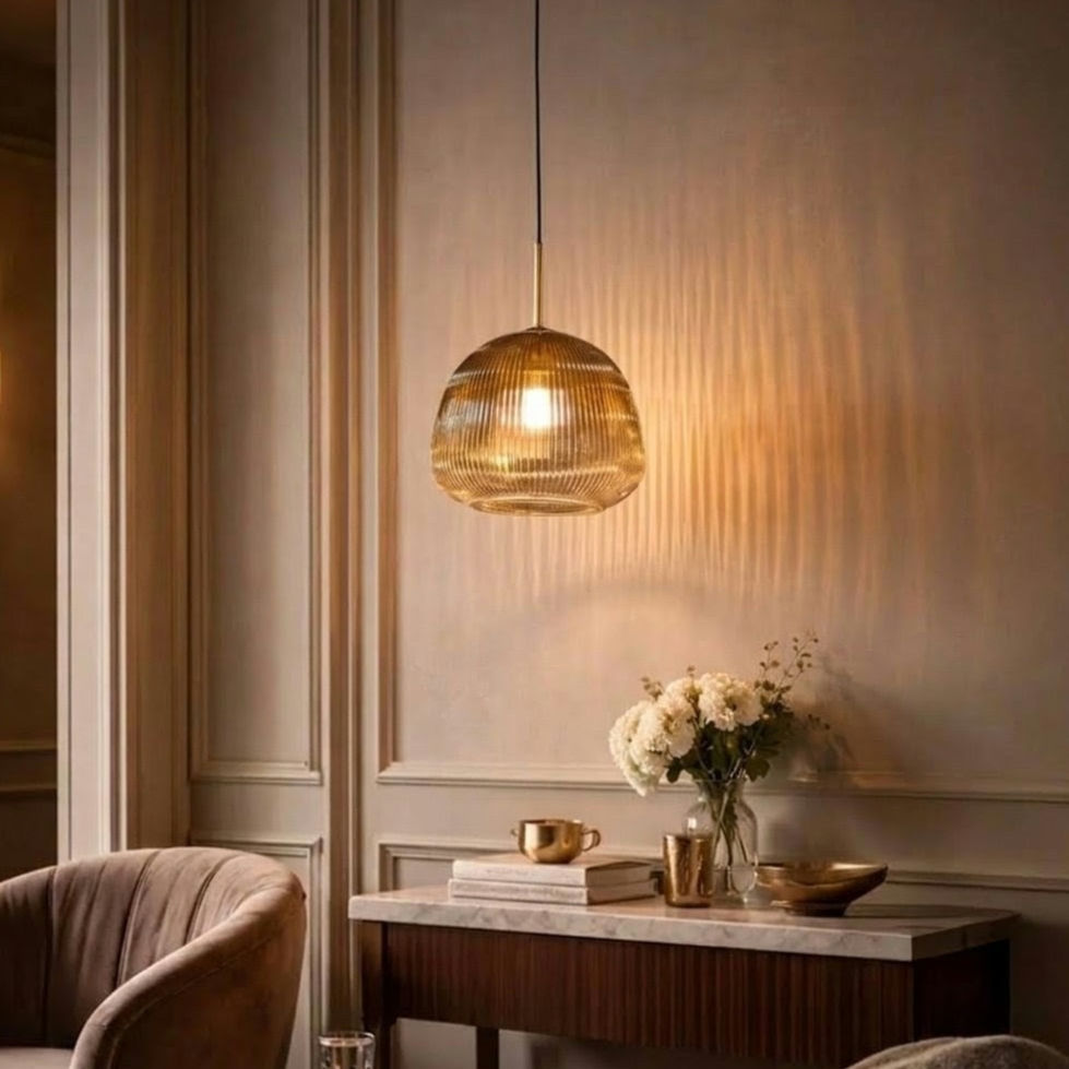 Modern Glass Hanging Light for Bedroom & Entryway – DK15 CD 4506/1