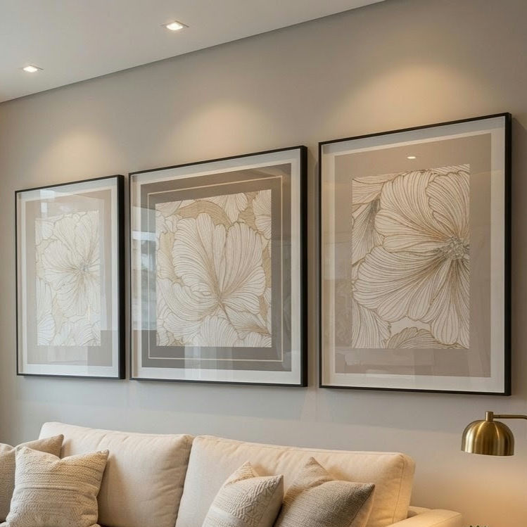 Diamond-Motif Wall Painting for Living Rooms – DK34 S3