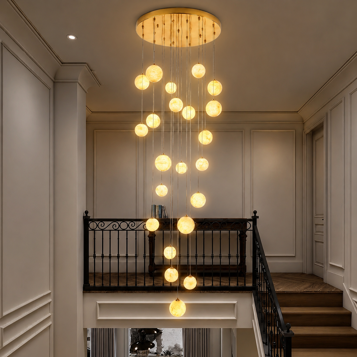 22-Light Chandelier for Double-Height Living Rooms – DK14 8990