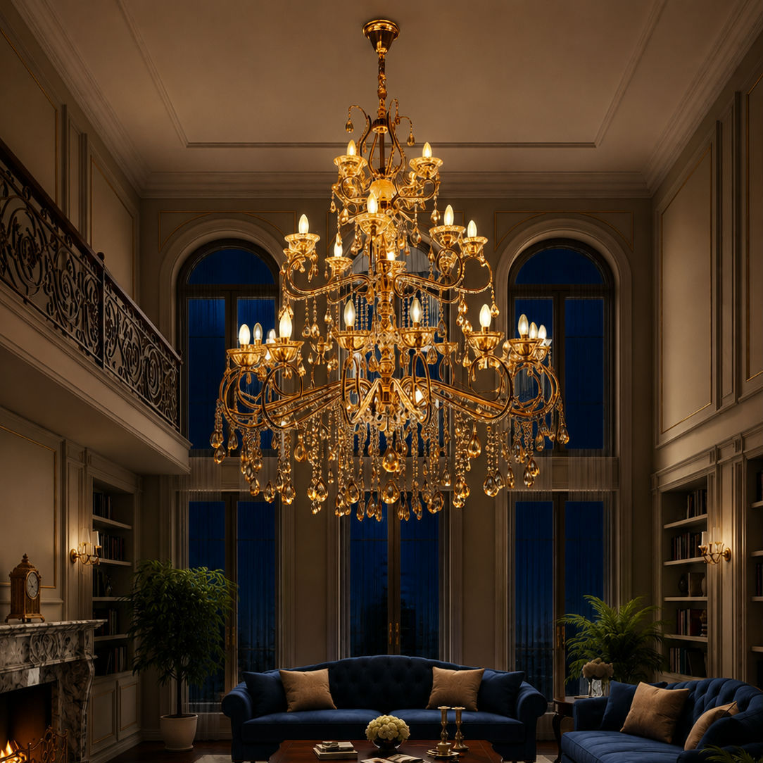 28-Light Chandelier for Grand Double-Height Rooms – DK14 1803