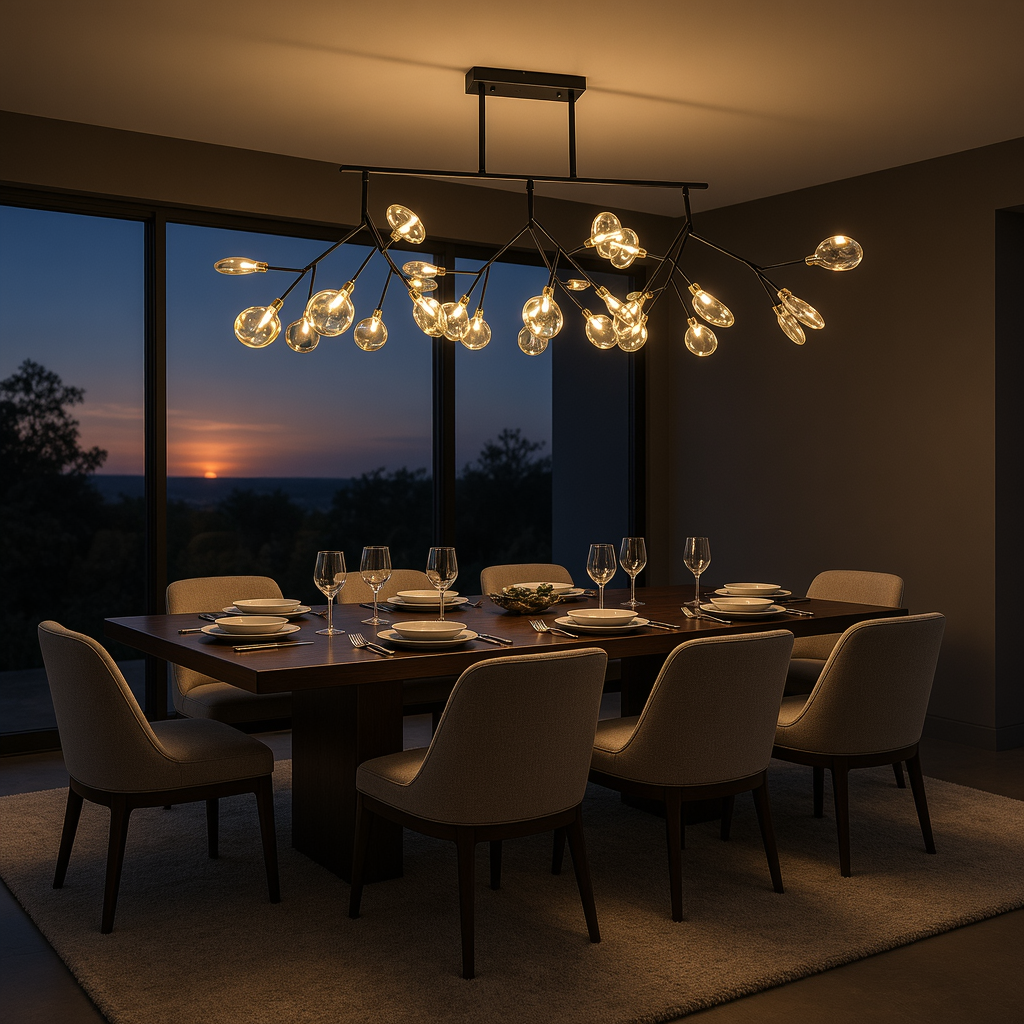 Amber Glass Hanging Light for Dining Rooms – DK17 8011/27