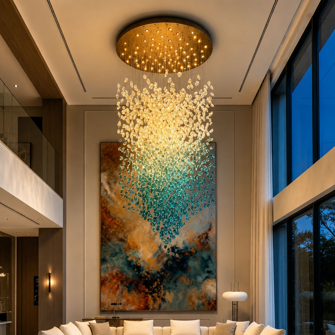 Stone Cone Custom Chandelier for Grand Foyers – 1200x2400mm