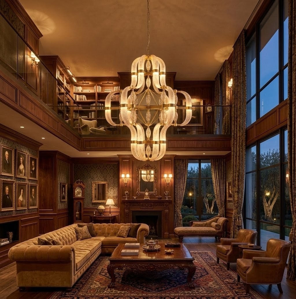 36-Light Modern Glass Chandelier for Double Height Living Rooms – DK11 888/36L