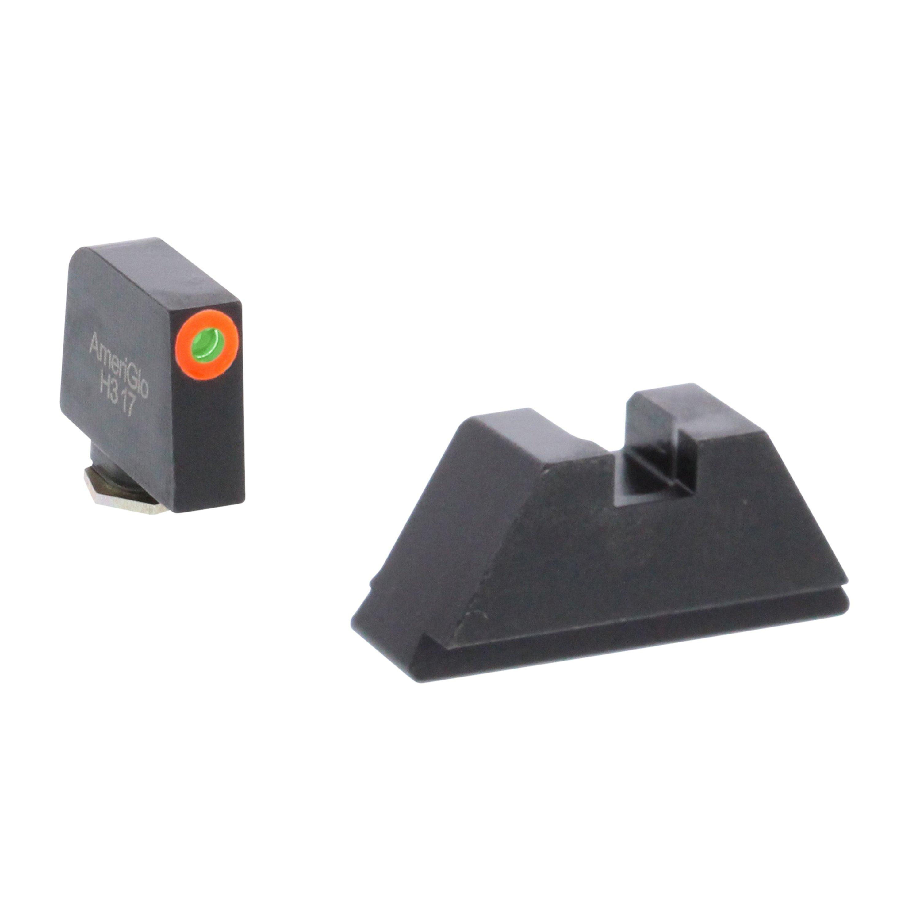 XL TALL SUPPRESSOR SET FOR GLOCK (17-41) GREEN TRIT ORANGE FRONT