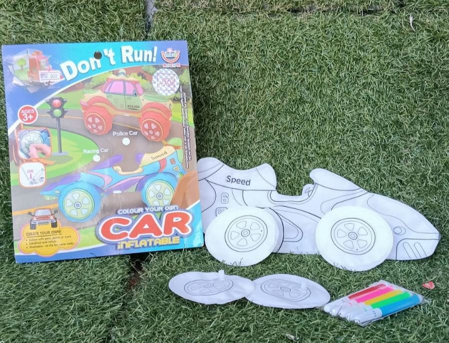 Set para colorear carro inflable