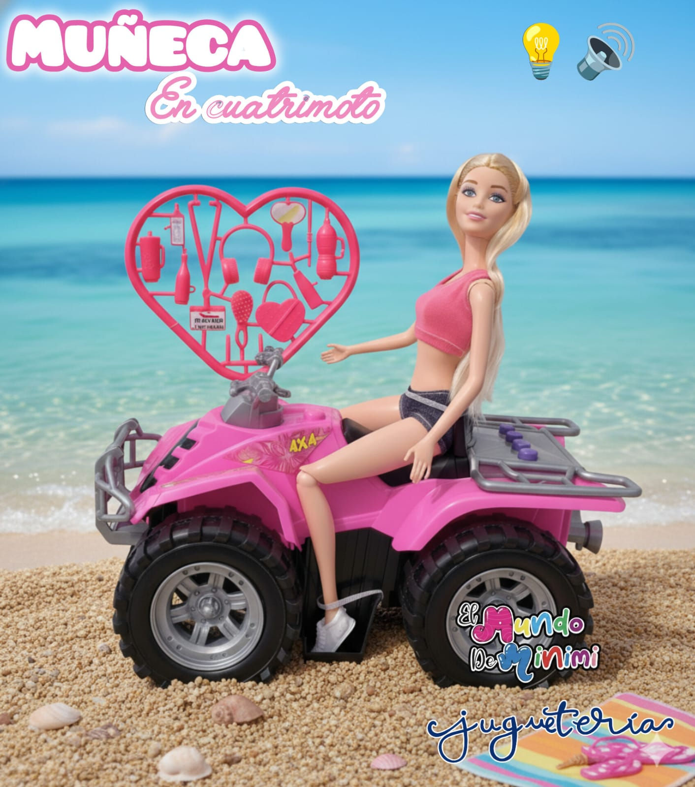 Muñeca en moto