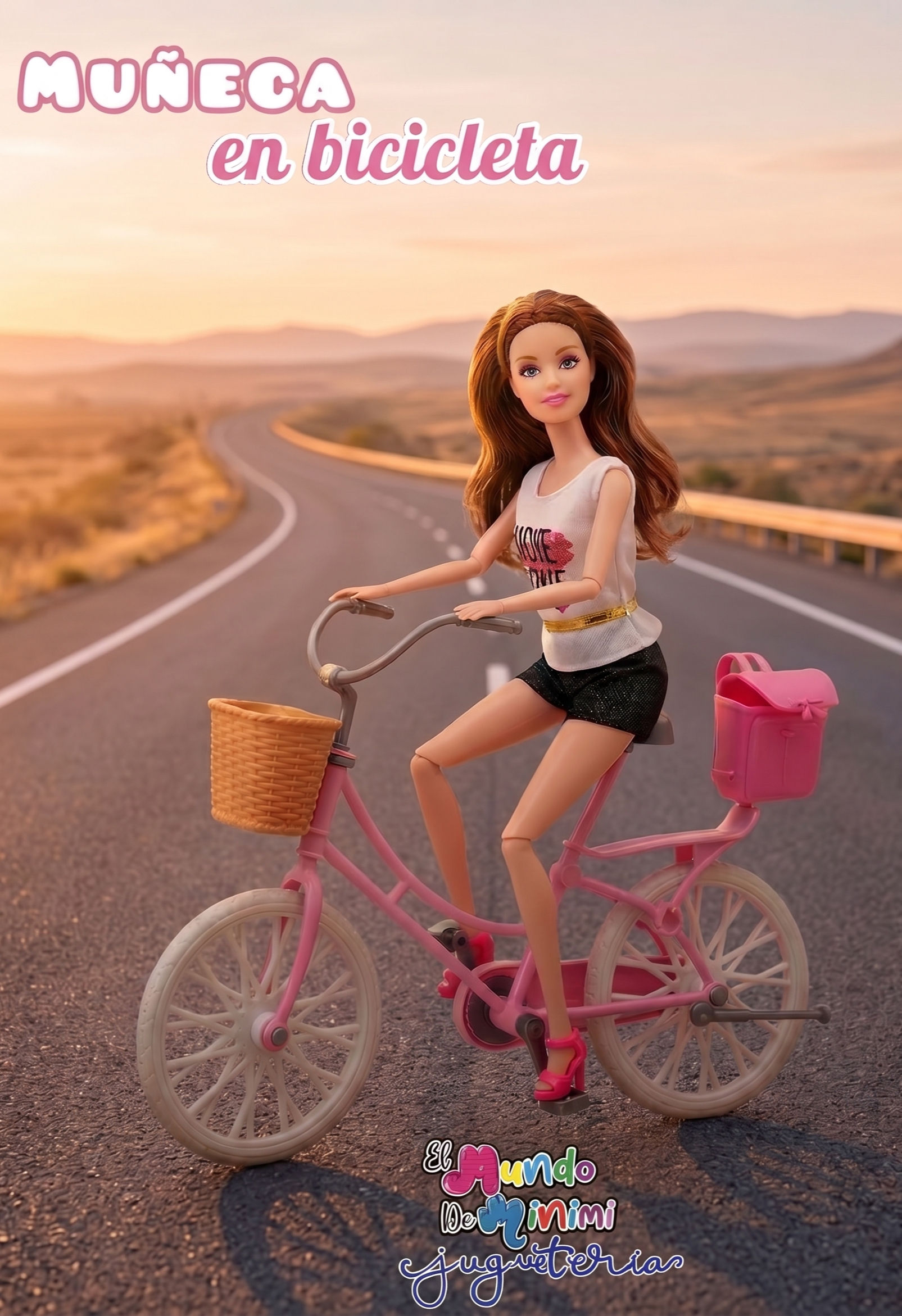 Muñeca en bicicleta
