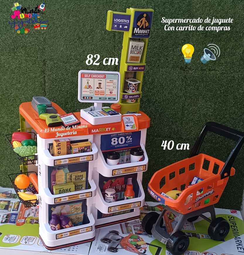 Supermercado con Carrito de Compras