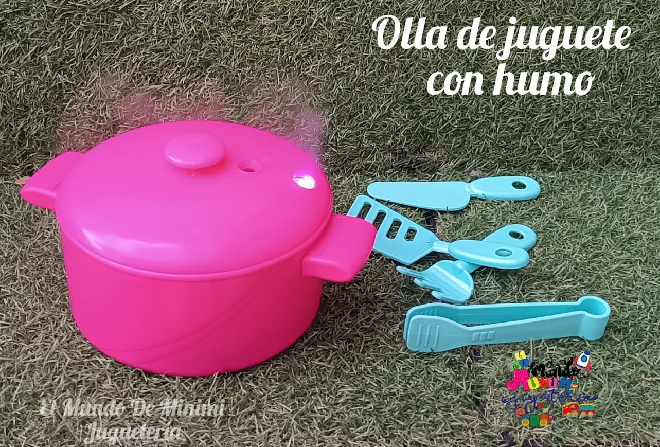 Olla de juguete a vapor con luz y sonido