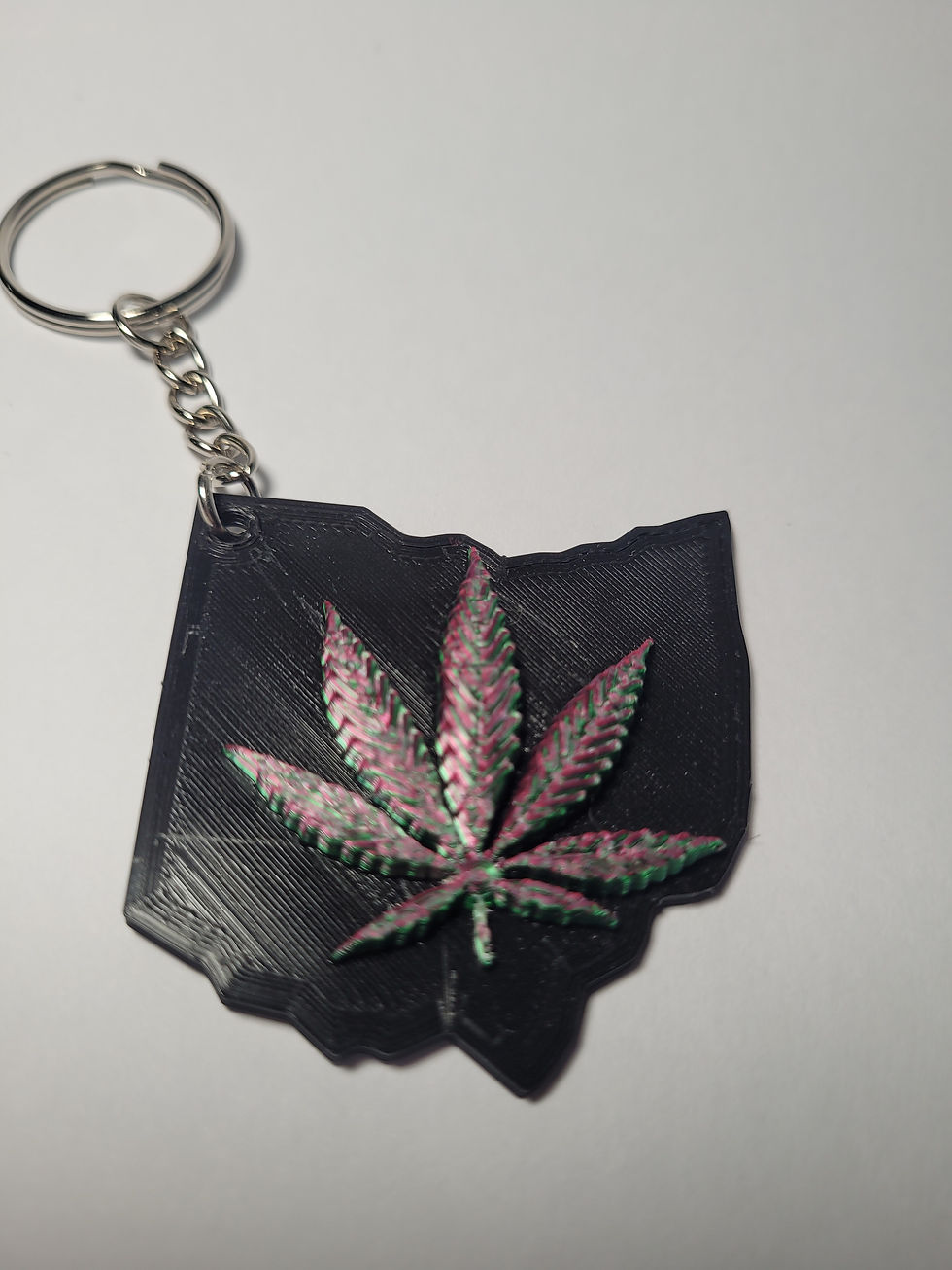 Thumbnail: Ohio Keychain - 3D print- Purple/ Green Colorshift 