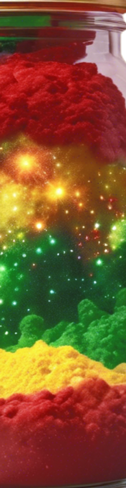 red, yellow, green universe energy in a