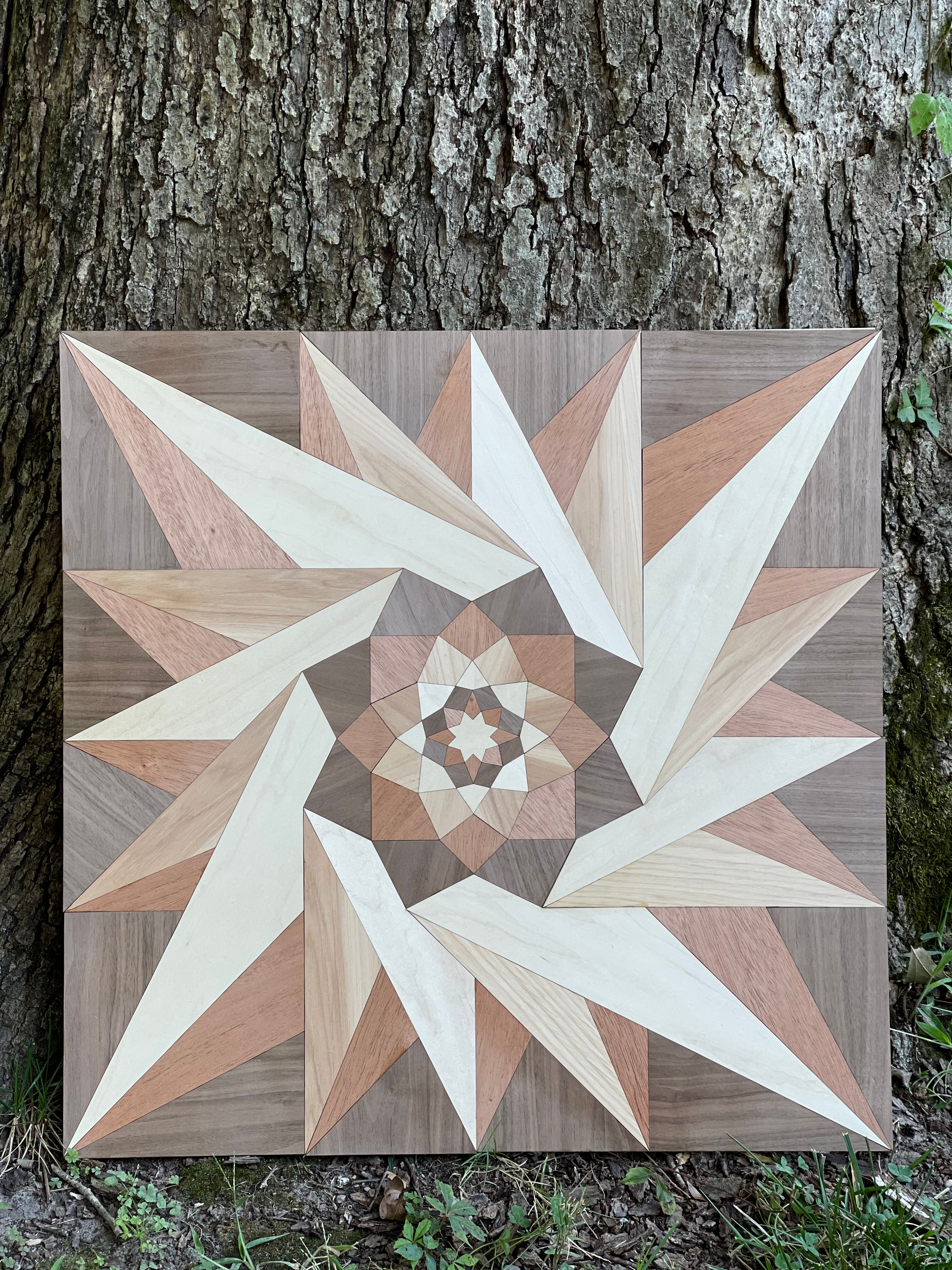 Handcrafted Inlay Spiral Star