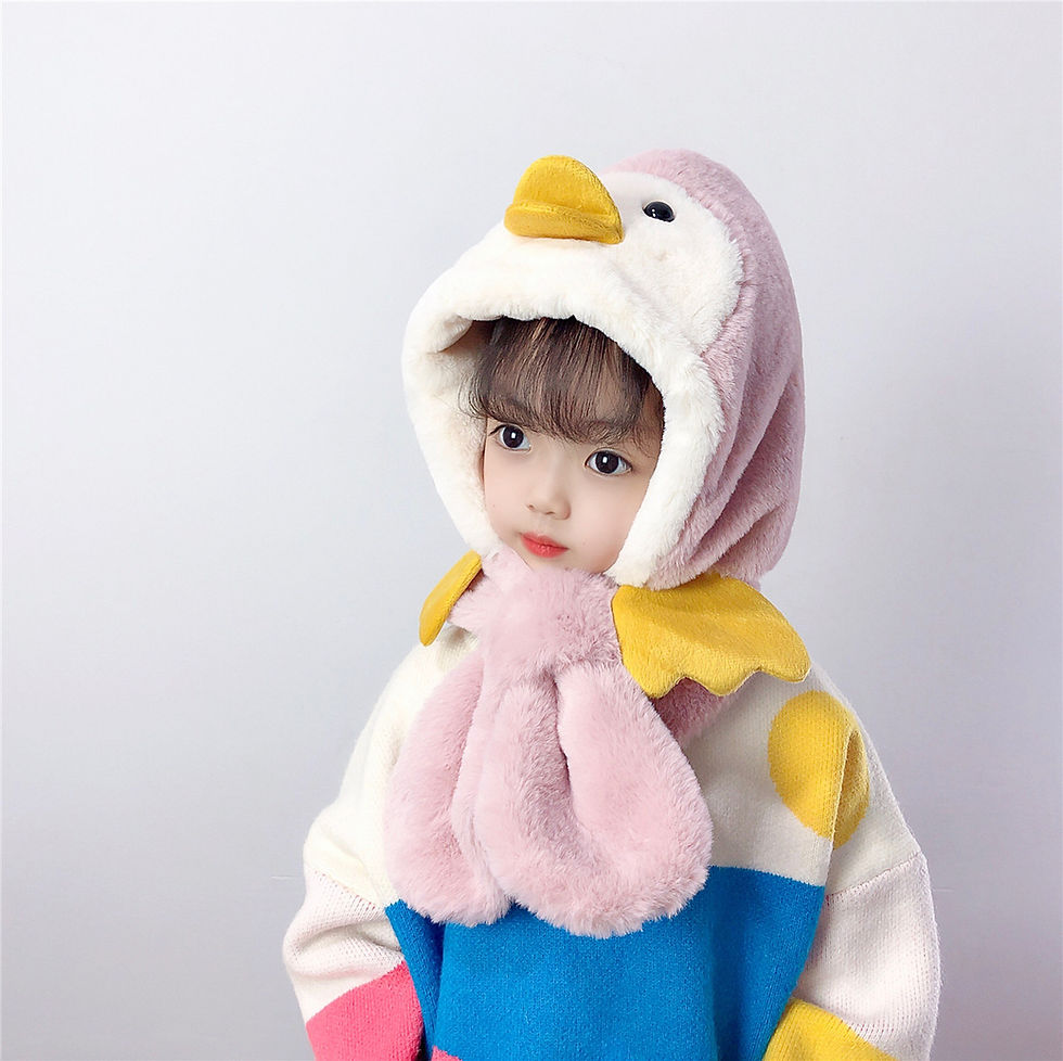 Miniatura: Thick Warm Children's Scarves and Hats with Cute Designs