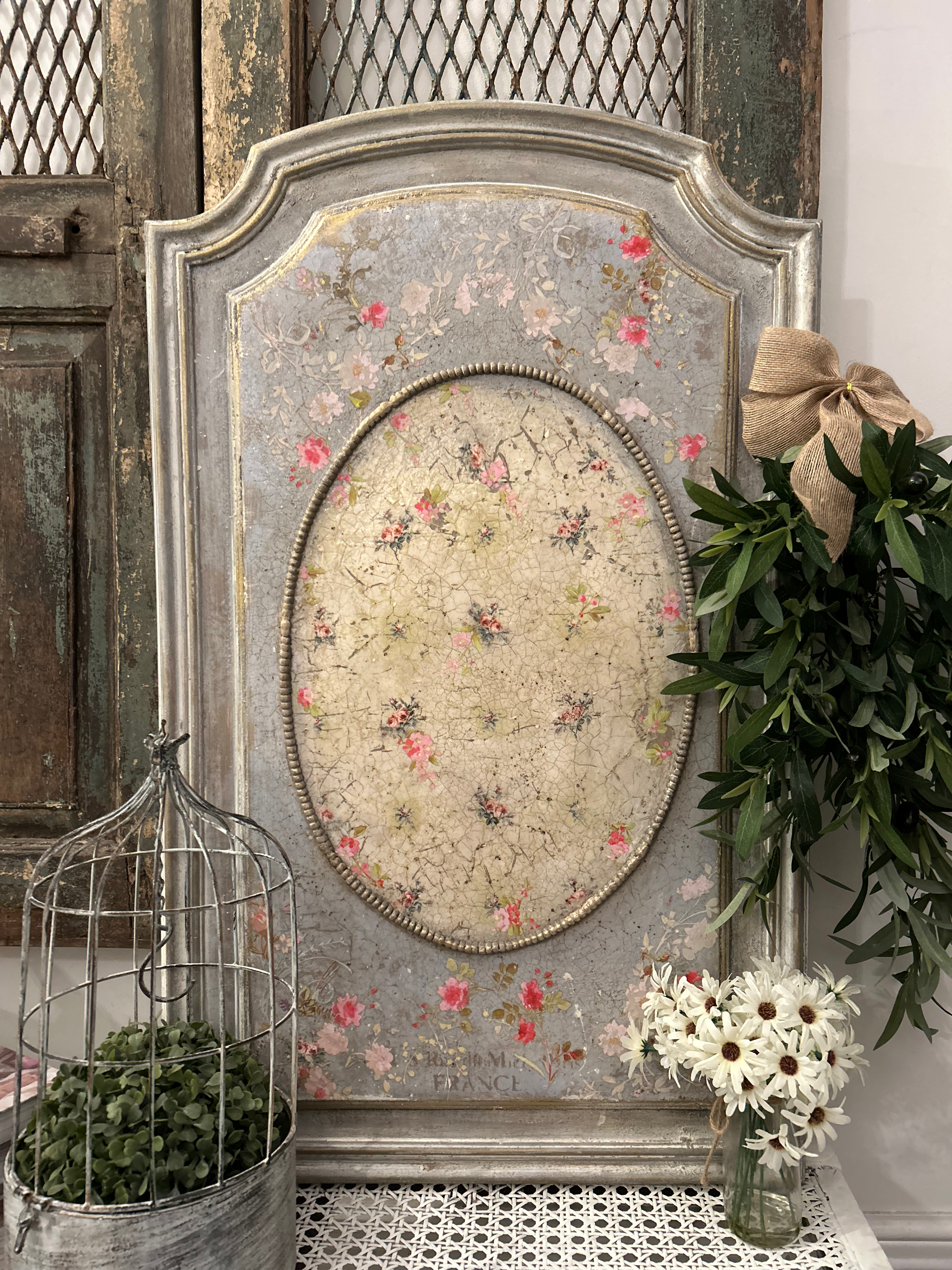 Vintage floral Panel