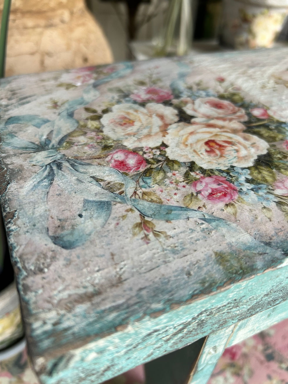 Thumbnail: Rose Bouquet Footstool 