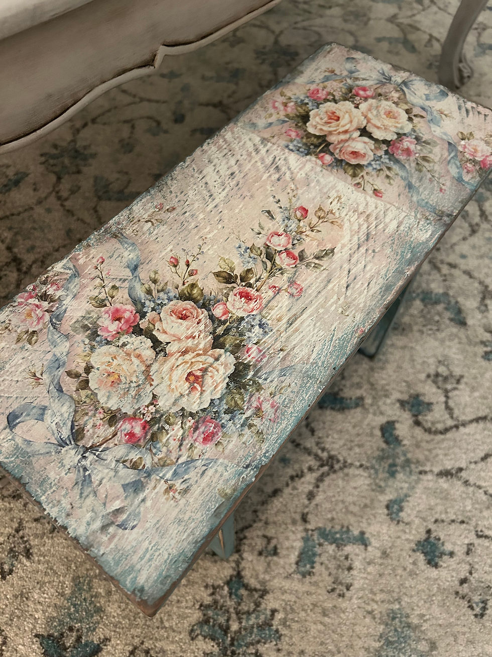 Thumbnail: Rose Bouquet Footstool 