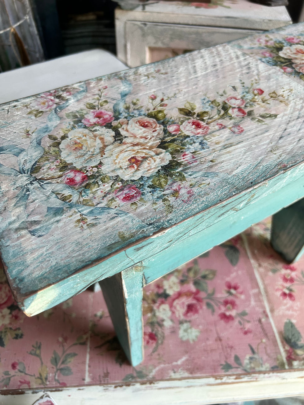 Thumbnail: Rose Bouquet Footstool 
