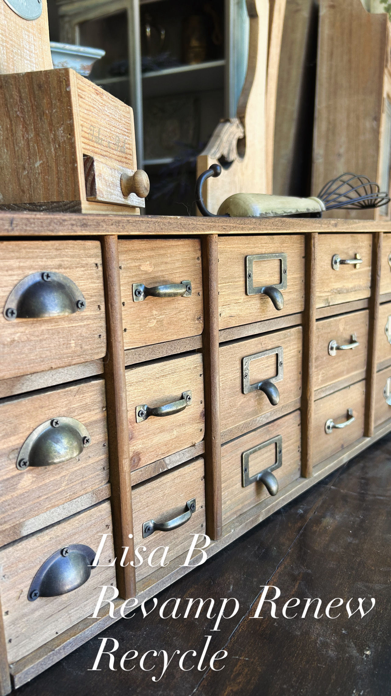 Vintage Apothecary Drawer Unit