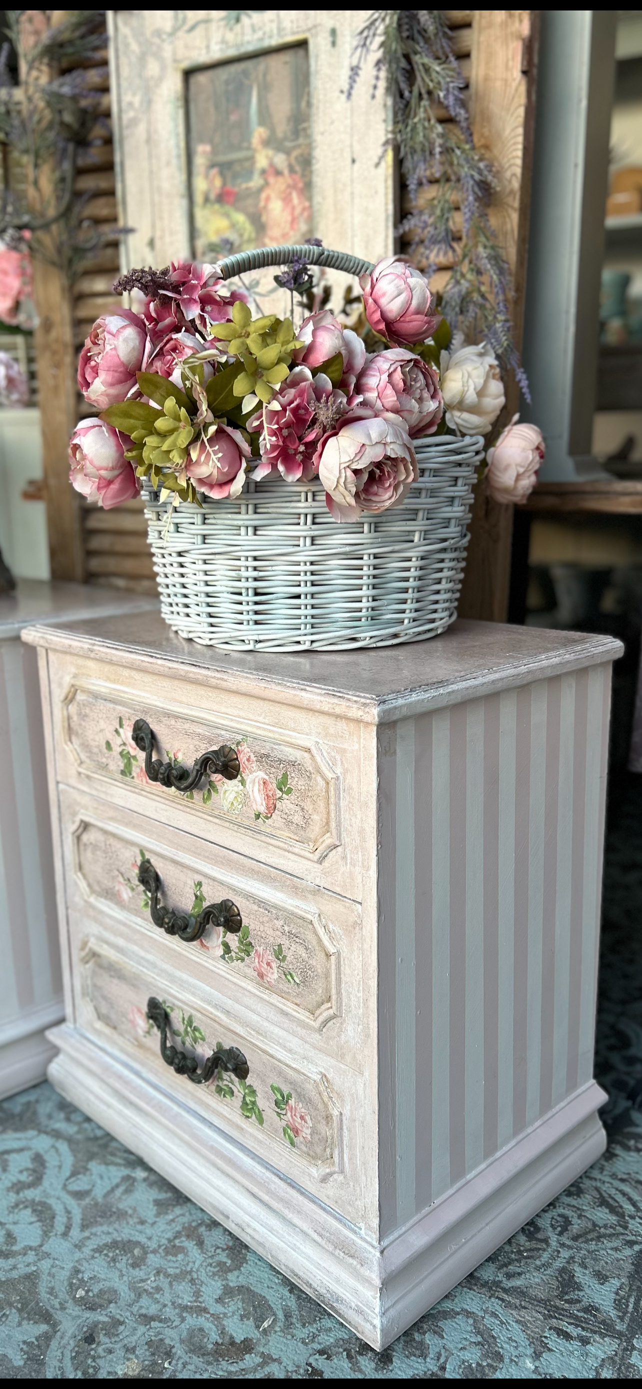 2 x Bedside Vintage Draws