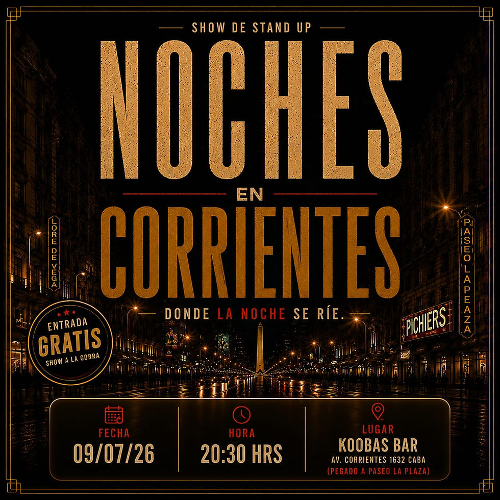 21.00hs Gratis: Noches En Corrientes Stand Up