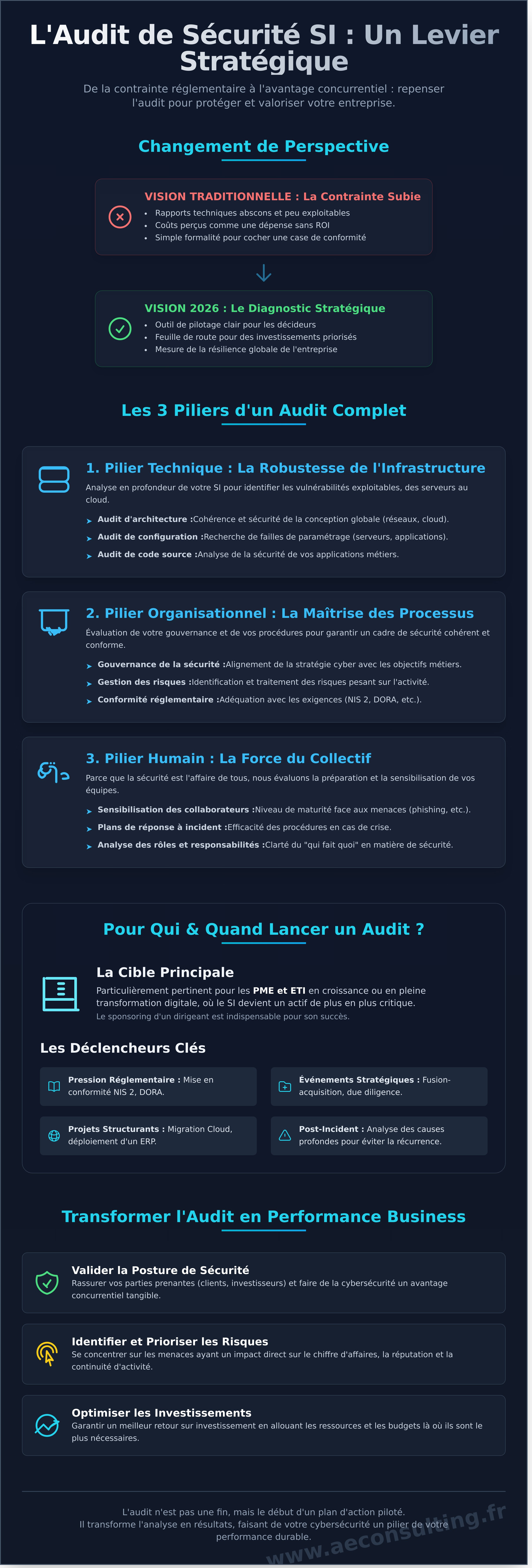 Audit de sécurité du système d'information infographic - visual guide