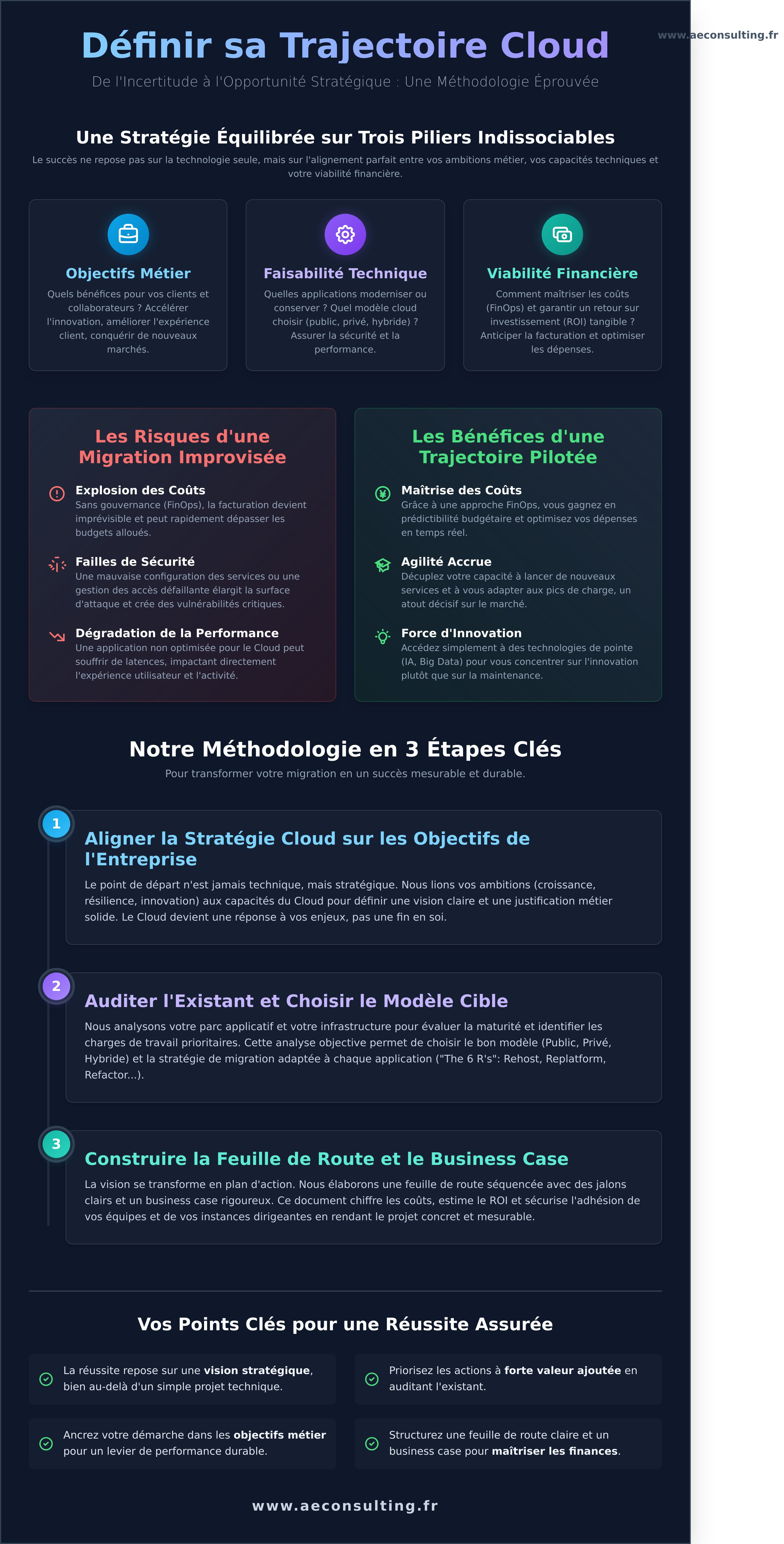 Définir une trajectoire cloud infographic - visual guide