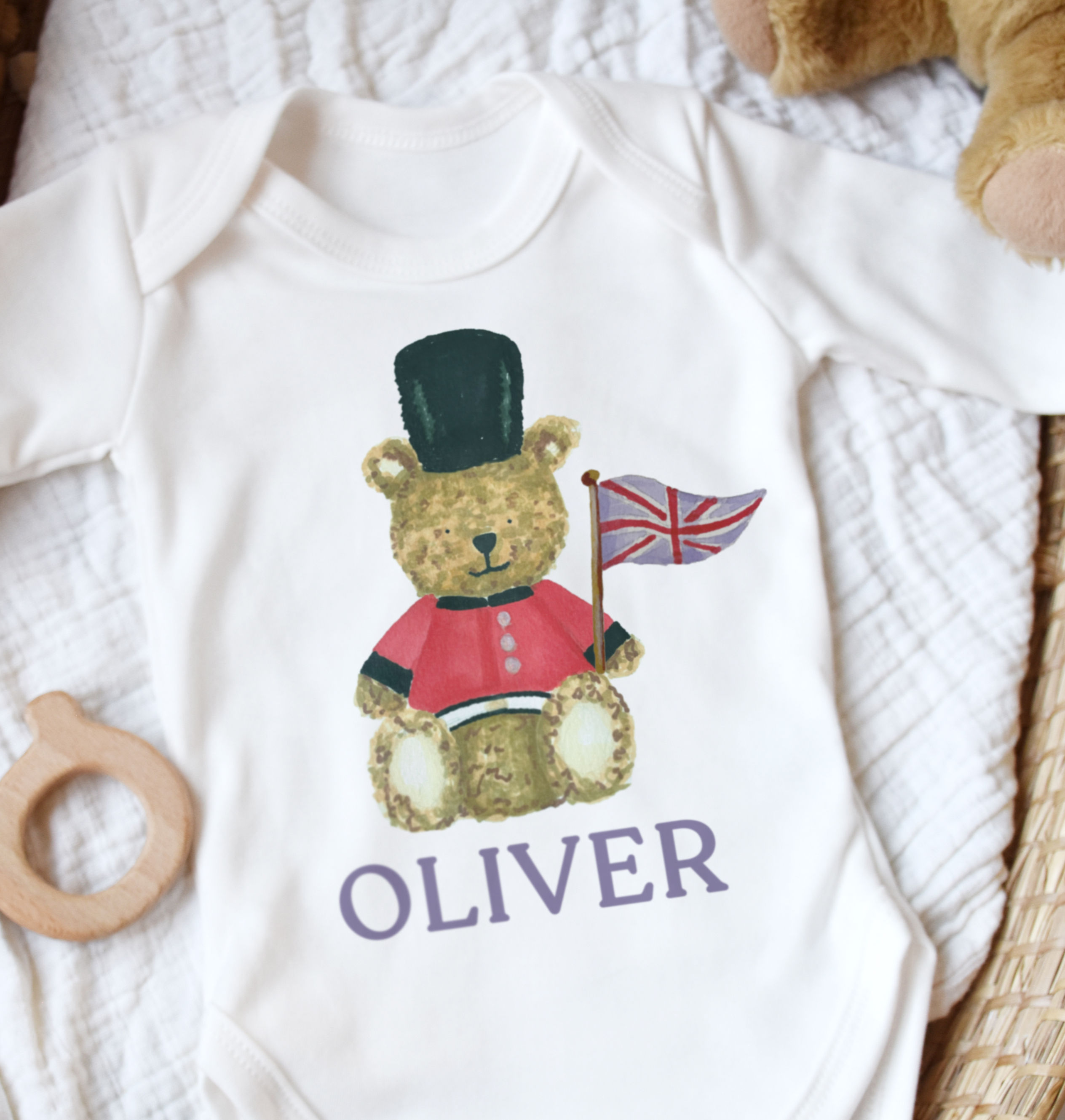 London Bear Personalised Baby Outfit