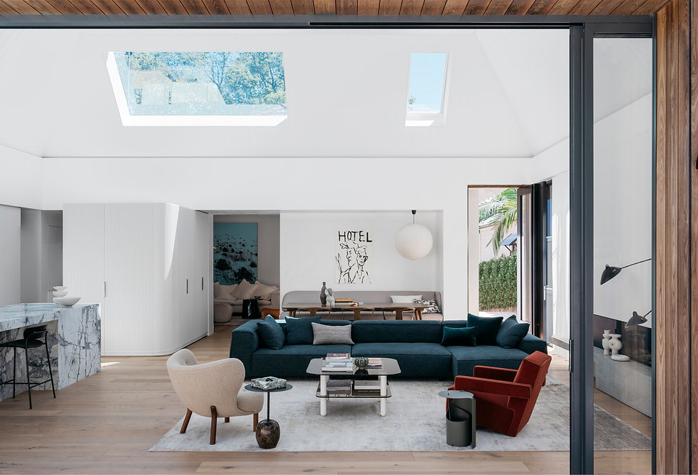 natural light integrated living - kitchen sydney interior design pacific house