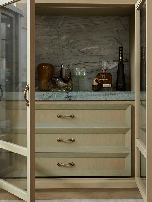 natural wood custom made bar with green marble benchtop and splashback sydney interior design the carlisle tamarama