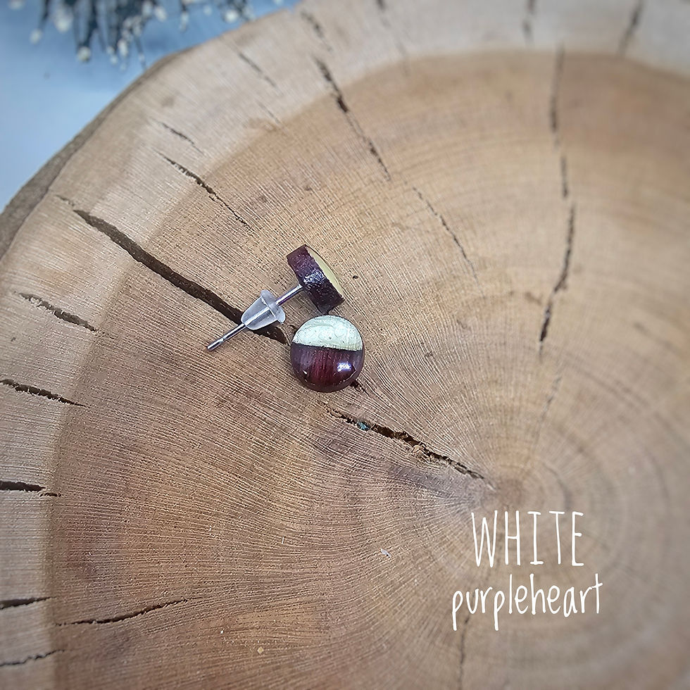 Thumbnail: White Halfsies Stud Earrings