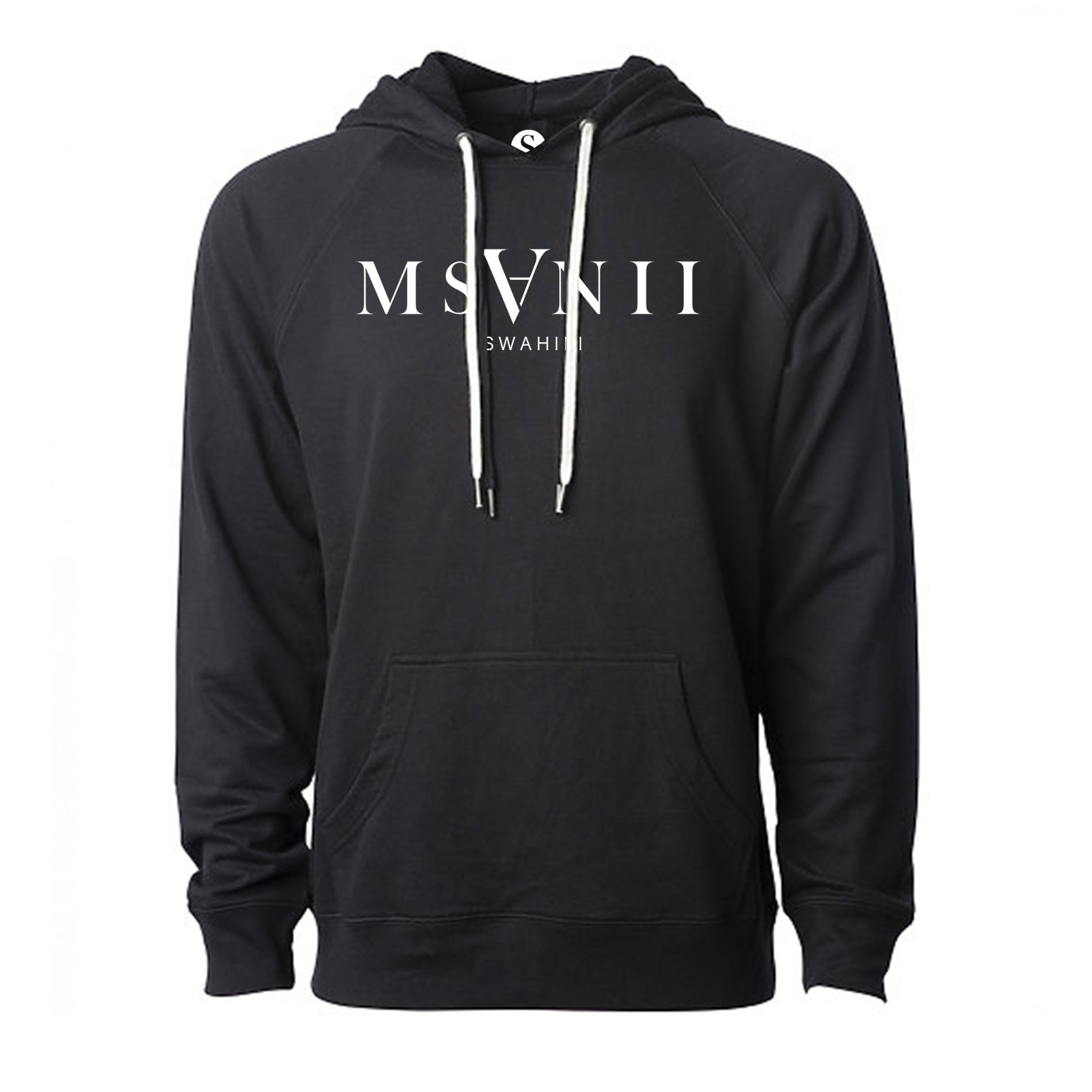 MSANII BLACK LOGO HOODIE