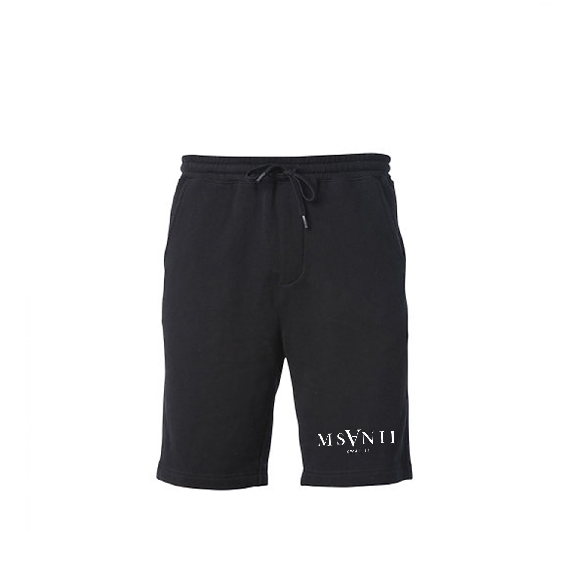 MSANII BLACK LOGO SHORTS
