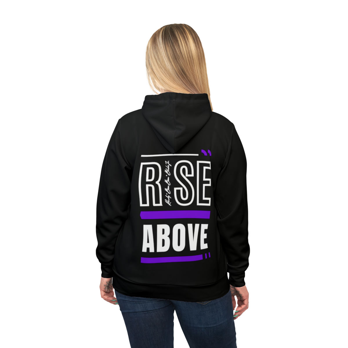 Rise Above ADULT Athletic Hoodie Dark Grey