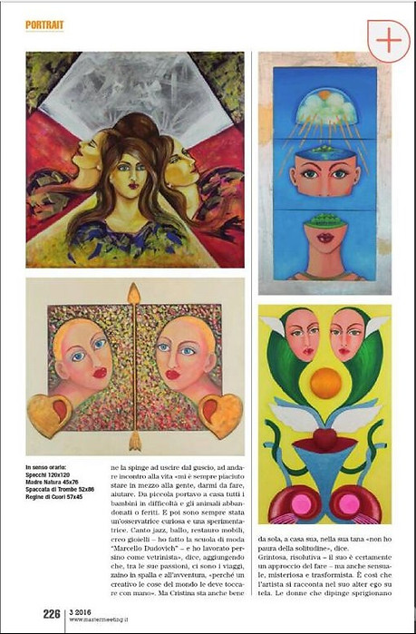 Specialized in drawing, illustrations and paintings, the works of Cristina Contini focus on the world of women from an unusual perspective.