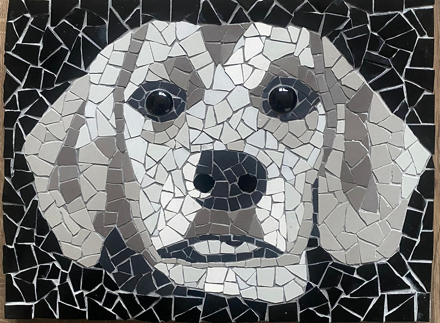 Mosaic dog art | Dog mosaic | Pet mosaic | Dog portrait mosaic |