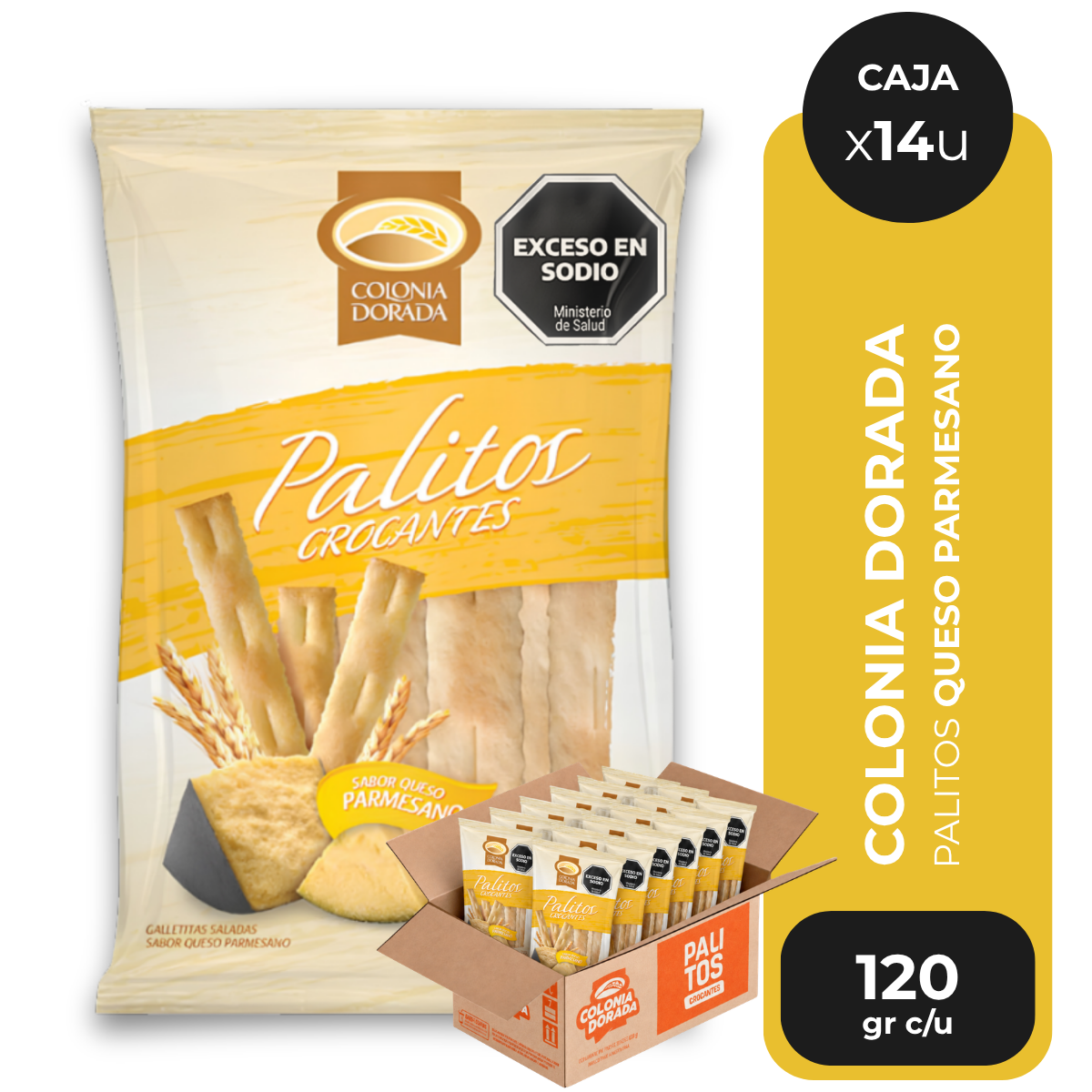 Palitos Crocantes Sabor Queso Parmesano