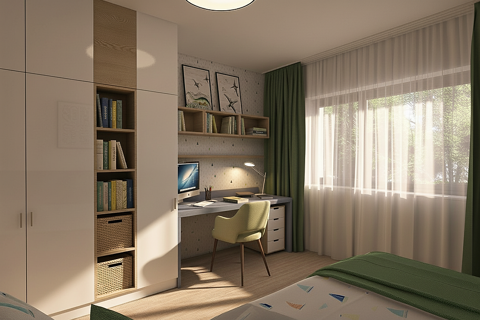 návrh a vizualizace studentského pokoje