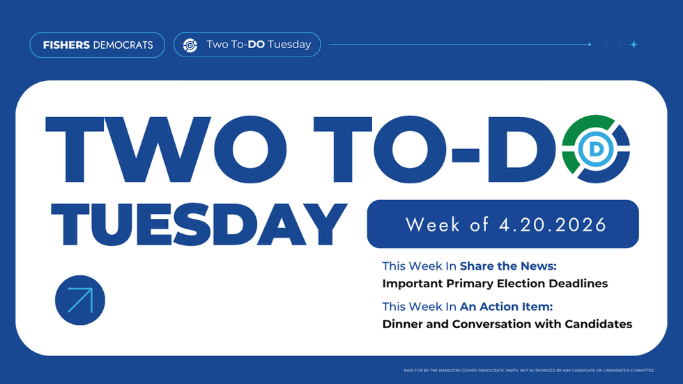 Two To-Do Tuesday: Turn Fishers Blue