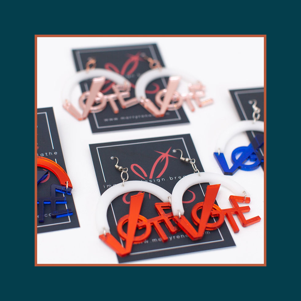 Thumbnail: 2.5" Vote Earrings