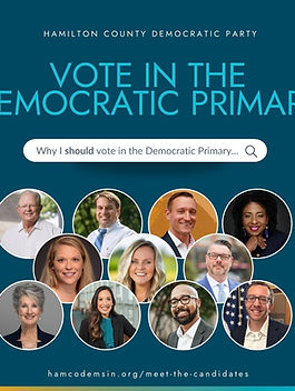 The question comes up in almost every election in our county: Should I vote as a Republican in the primary to try to make sure a “less bad” Republican candidate goes on to the general election in November?  Both HamCo Dems chair Jocelyn Vare and the Hamilton County Republican party agree : it’s really the wrong way to use your vote. Why It’s Vital to Vote as a Democrat Here are the top four reasons to choose a Democratic ballot in May: Decide who your Democratic candidates will be in the November general election.  Two very important races, US Senate and US Representative District 5, have a contested Democratic primary, giving you a choice now. Prove that Democrats are strong in Hamilton County and committed to voting in November. The number of Democratic voters in the primary will send a message to other voters that Democrats are ready to flip the script and win. Help Democratic candidates raise more money for the general election as a result of high primary turnout. Even uncontested candidates will be able to get more monetary support from the state and national parties, as well as corporate and private donors, if their primary numbers look good. Use your voice well. Voting is your voice, and your voice matters.   Will you be able to feel good about how you voted? Resist the Temptation An article this week in the Indiana Capital Chronicle  reports on the campaign by ReCenter Indiana  to convince Democrats to chose a Republican ballot in the May 7 primary. The group is putting up billboards in Democrat-led Indiana cities encouraging Democrats to declare themselves Republican voters at the polls, and then to choose the most centrist Republican candidates. The problem, of course, is that there is no such thing as a centrist Republican candidate in this election cycle.  I one hundred percent  know how you feel. A lot of people are similarly tempted to try and ward off the worst-case scenarios. But in addition to the reasons above, crossing party lines makes it impossible for us to identify and reach our Democratic voters in our Get Out the Vote efforts in November. Please help spread the word to remind Democrats to genuinely vote in the primary as a Democrat. Early Voting Is Open Now in Noblesville, Carmel, Westfield, and Fishers You can vote now at the Judicial Center and 4-H Fairgrounds in Noblesville; and several locations in Carmel, Westfield, and Fishers (see the full Early Voting  schedule for dates, times, and addresses). Or you can vote on Election Day on May 7 (find your voting location ).