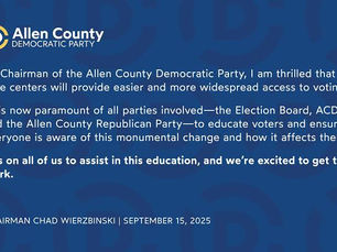 ACDP Calls For Expanded Early Voting Rejected By GOP And Election Board