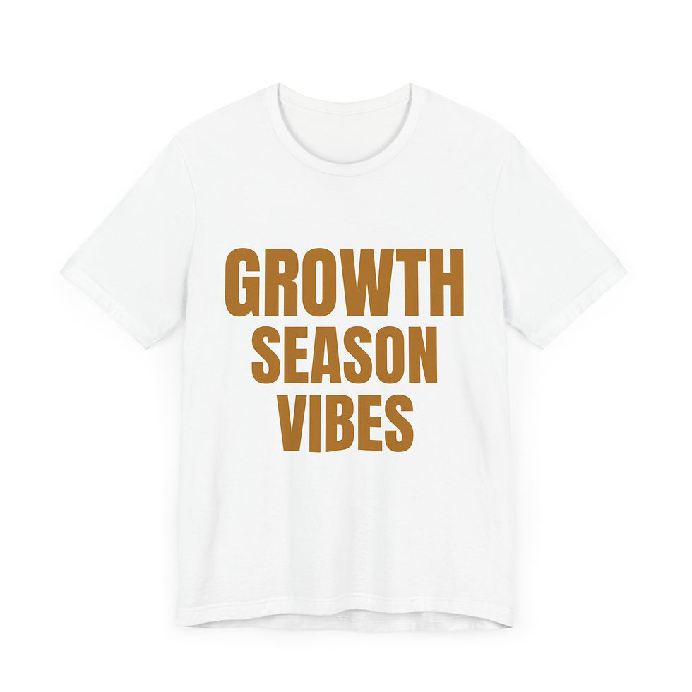 Thumbnail: Growth Season Vibes Unisex Tee - Positive Energy Inspired Short Sleeve T-Shirt