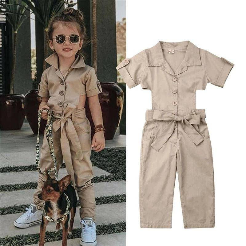 Thumbnail: Fashion Toddler Girls England Styles Jumpsuit
