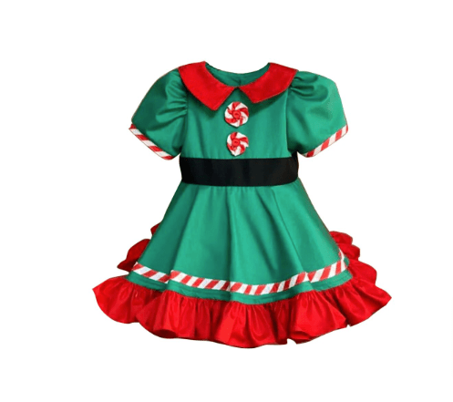 Thumbnail: Girls Gingerbread Christmas Cookie Dress