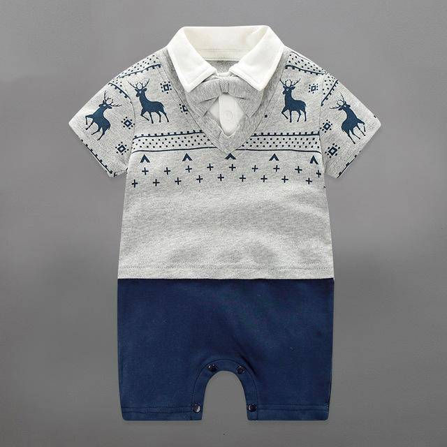 Thumbnail: Summer Baby Boy Sailor Romper Jumpsuit