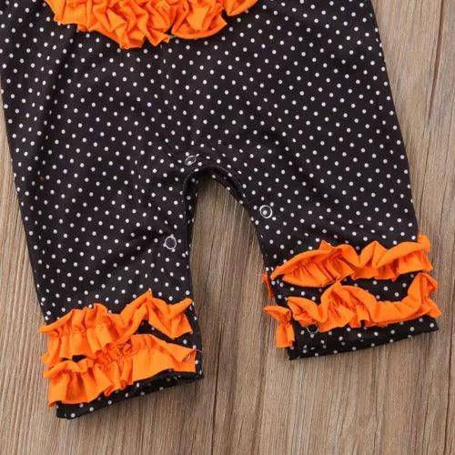 Thumbnail: Halloween Dot Long Sleeve Ruffles Jumpsuit