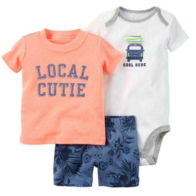 Thumbnail: Baby Sets T Shirt Short Romper Outfit