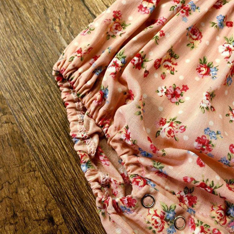 Thumbnail: Casual Baby Girls Flower Romper Jumpsuit
