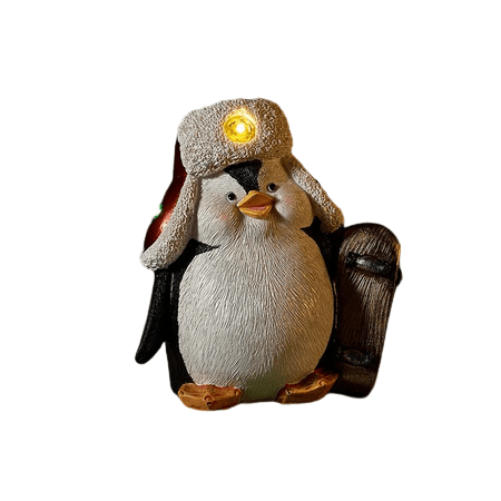 Thumbnail: Skateboard Penguin Figurines Statue Christmas Decoration