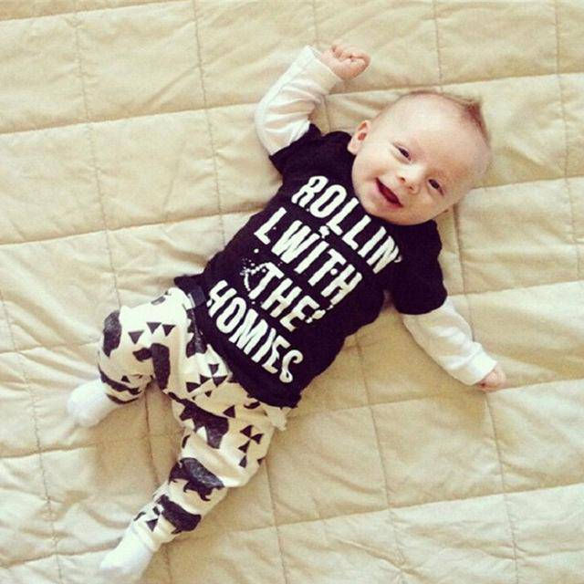 Thumbnail: Baby Unisex Boys Girls T Shirt Pants Outfit Clothes